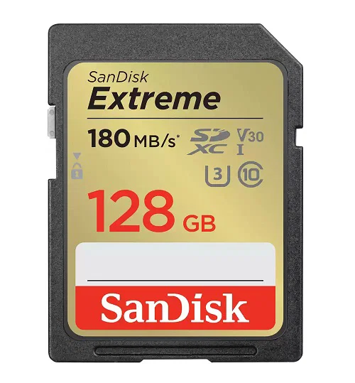 Sandisk Extreme Sdxc Sdxva 128GB V30 U3 C10 Uhs-I 180MB/S R 90MB/S W 4X6 Lifetime Limited SanDisk — view 2