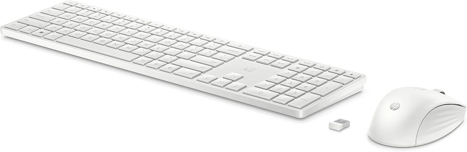 HP 650 Wireless Keyboard and Mouse Combo - White HP — view 2