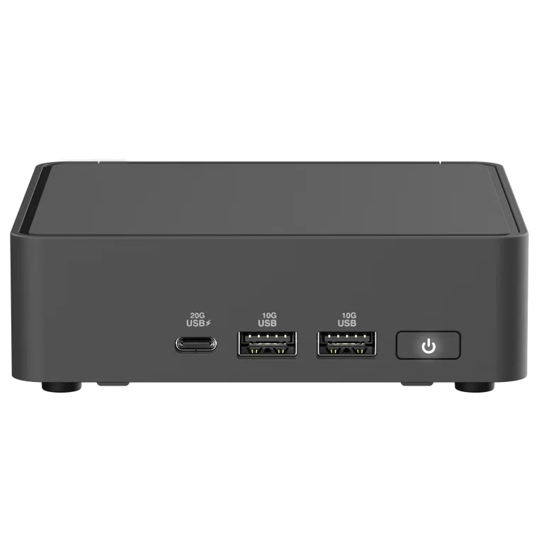 ASUS NUC 15 Pro Slim Barebones Kit Intel Core U5-225H 28W 2 X So-Dimm Slot 1 X M.2 Slot WIFI 7 BE201 Bluetooth with Power Cord Asus — view 2
